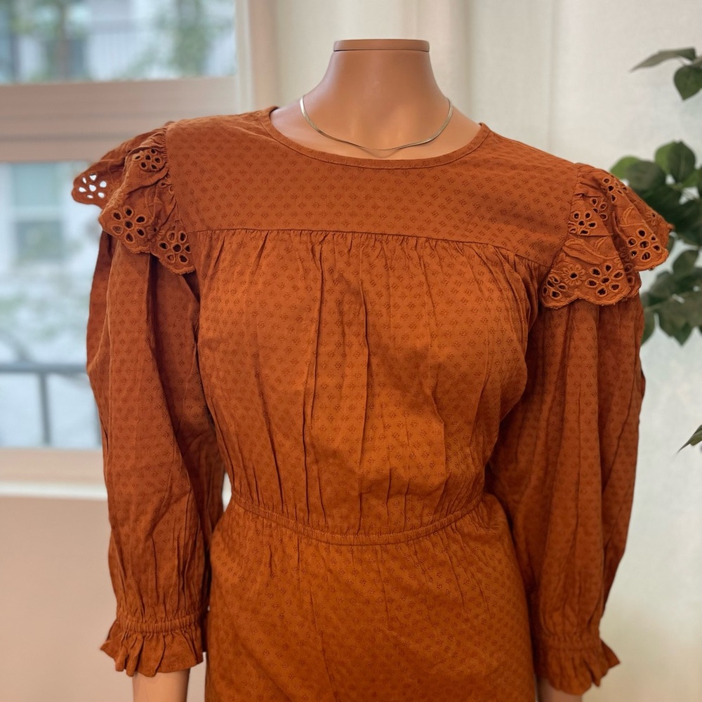 Universal Thread Orange Ruffled Tiered Sundress - image 4